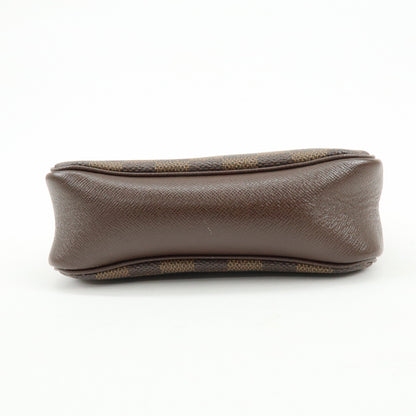Louis Vuitton Trousse Make Up Damier, Brown, Canvas, Clutch