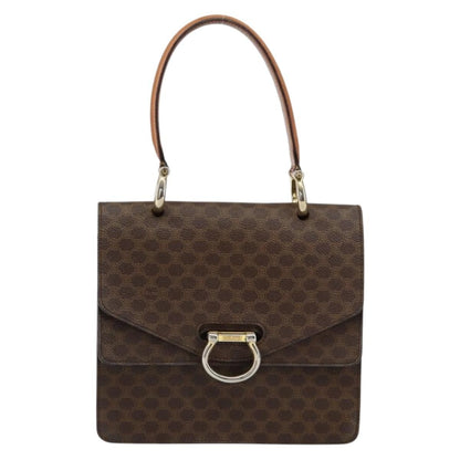Celine Vintage Top Handle Macadam Canvas, Brown, Canvas, Handbag