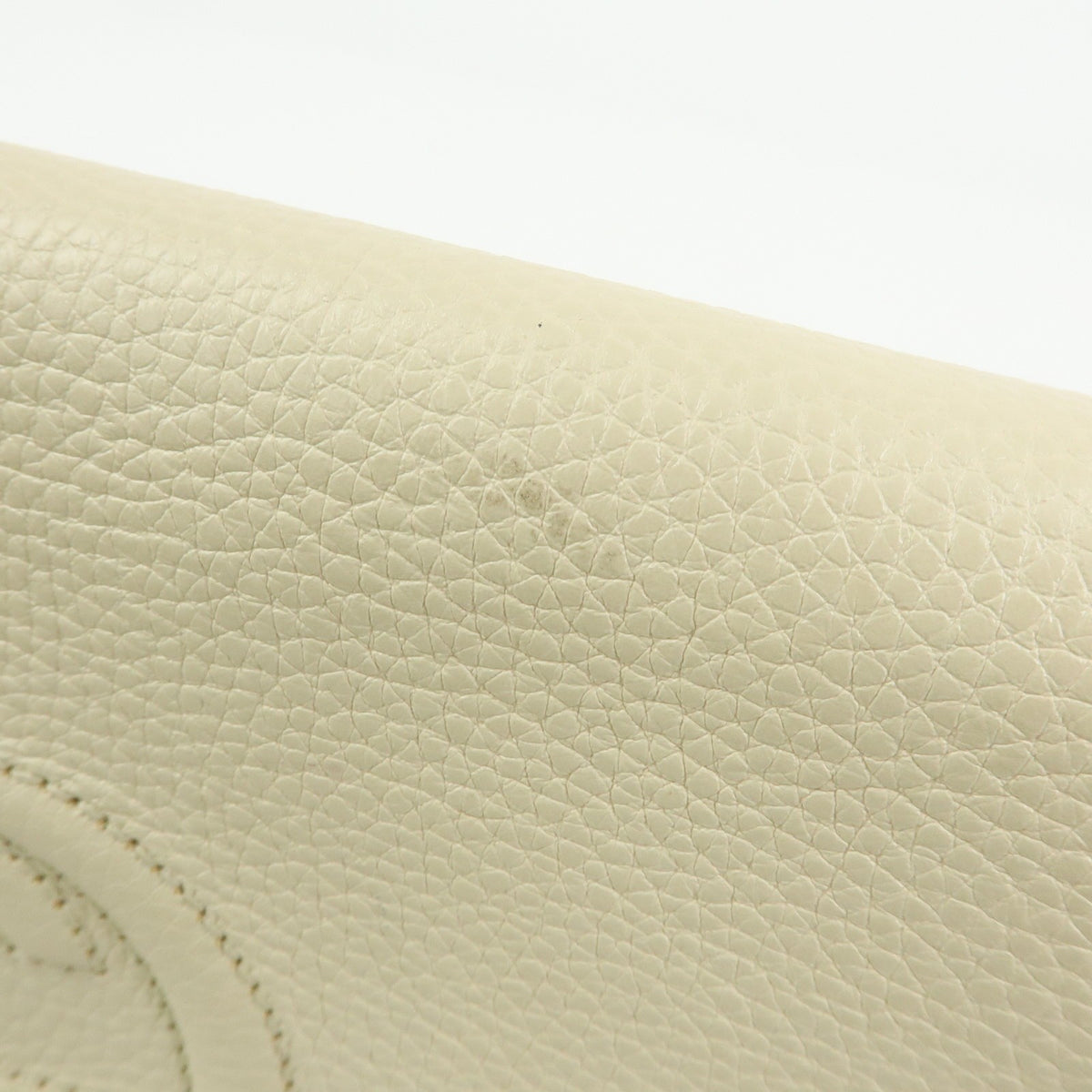 Gucci Soho Chain Leather, White, Leather, Crossbody Bag