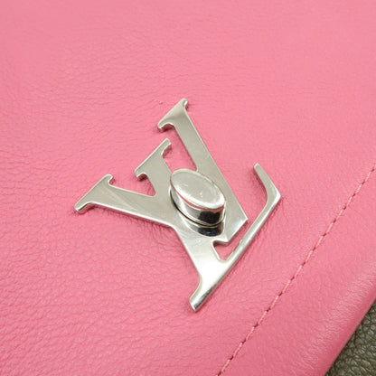 Louis Vuitton Lockme II Leather, Pink, Leather, Shoulder Bag