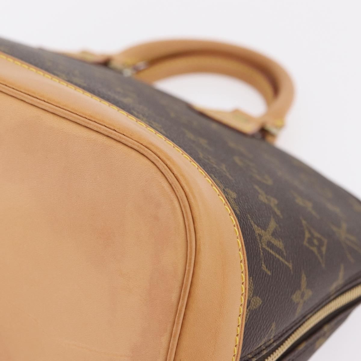Louis Vuitton Alma Monogram Canvas, Brown, Canvas, Handbag