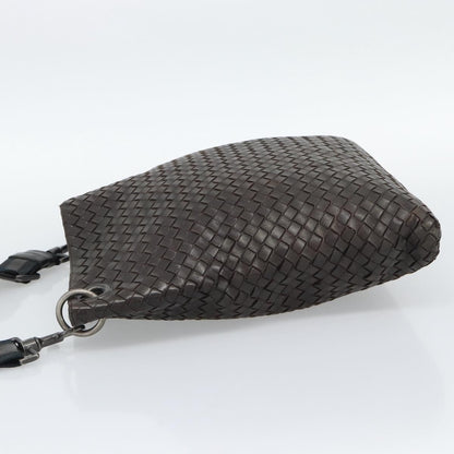 Bottega Veneta Flat Messenger Intrecciato Nappa, Brown, Leather, Crossbody Bag