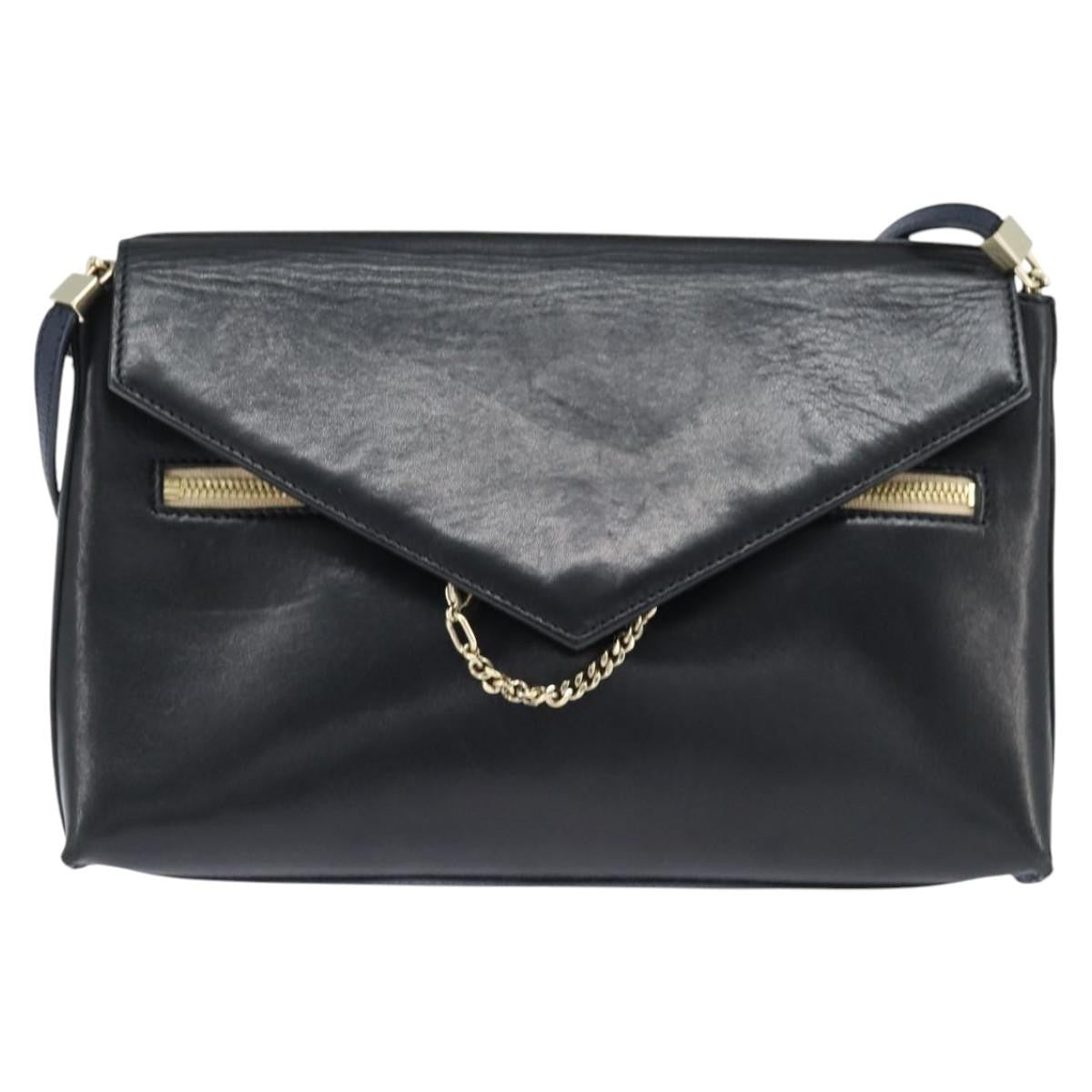 Chloe Sally Leather, Navy, Leather, Shoulder Bag