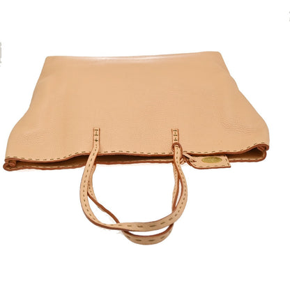 Fendi Roll Selleria Leather, Orange, Leather, Tote Bag