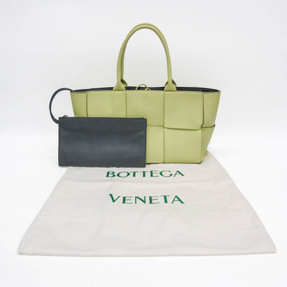 Bottega Veneta Arco Maxi Intrecciato Leather, Green, Leather, Tote Bag