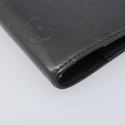 Louis Vuitton Agenda Cover Patent Leather, Black, Canvas, Wallet