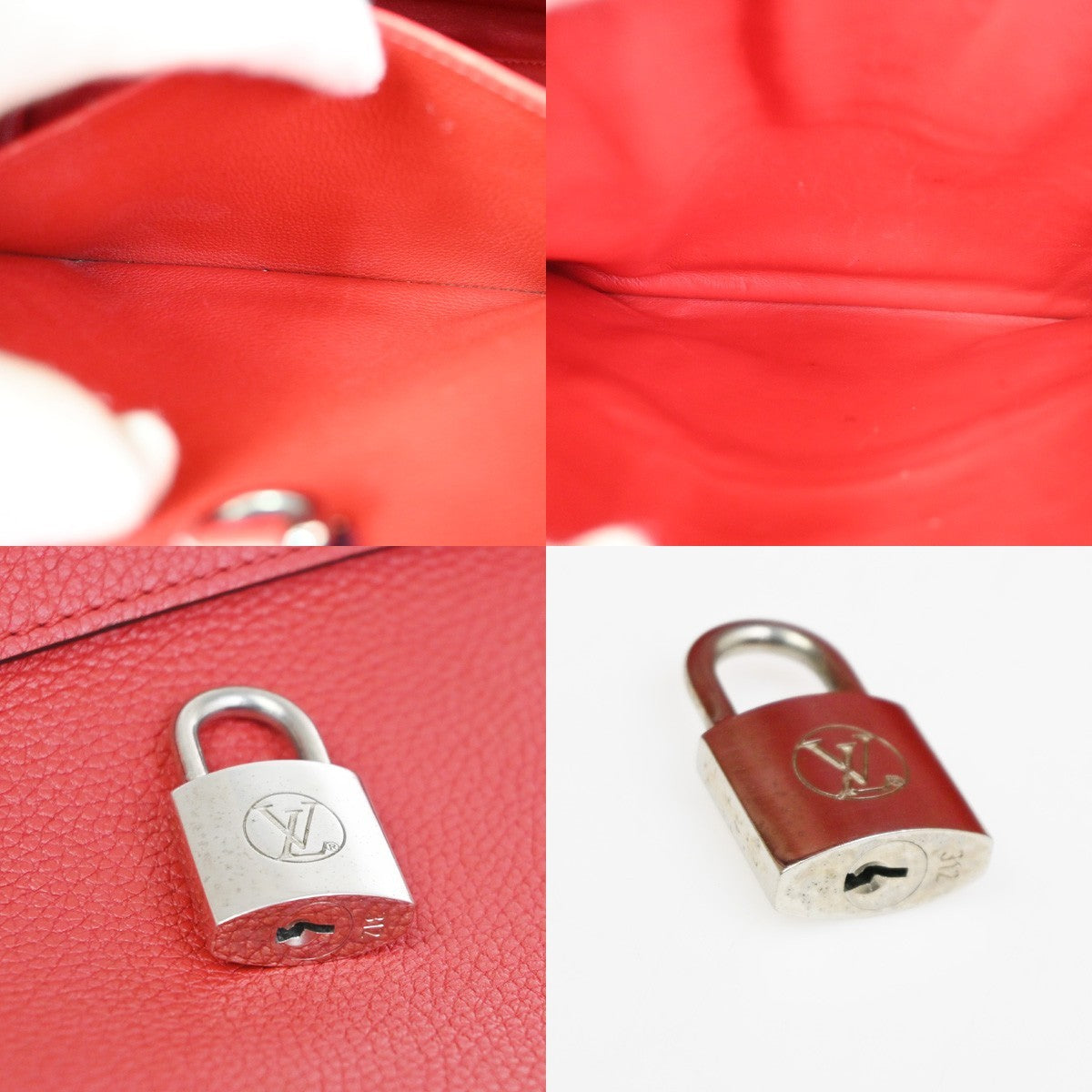 Louis Vuitton City Steamer Leather, Red, Leather, Handbag