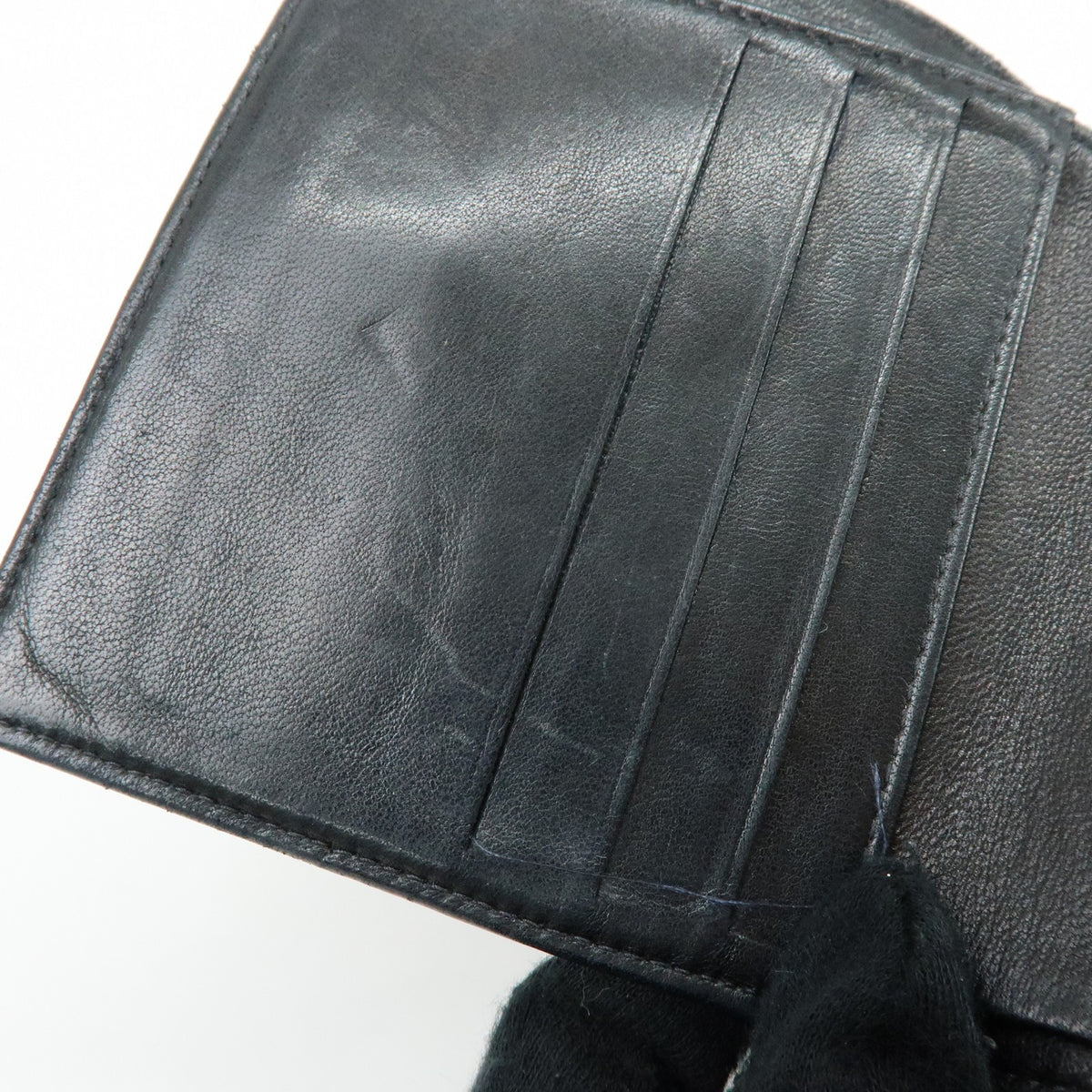 Chanel Vintage Timeless Bifold Caviar, Black, Leather, Wallet