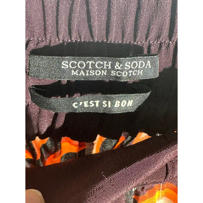 Scotch & Soda Abstract Print Wide Leg Pants