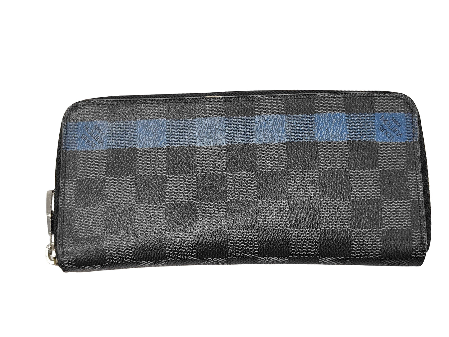 Louis Vuitton Zippy Organizer Damier Graphite, Black, Canvas, Wallet