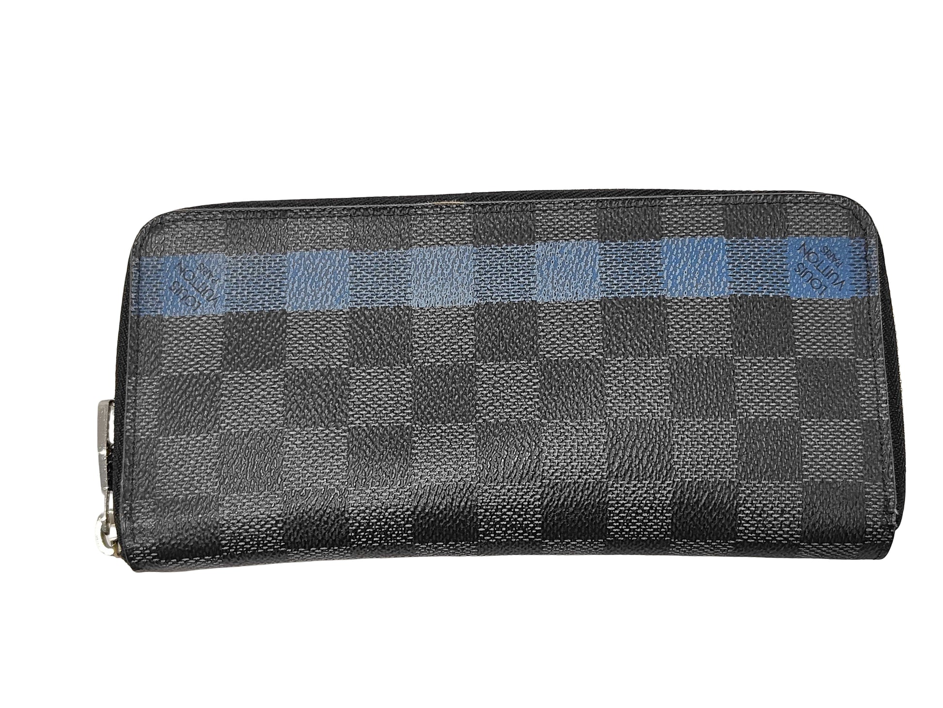 Louis Vuitton Zippy Organizer Damier Graphite, Black, Canvas, Wallet