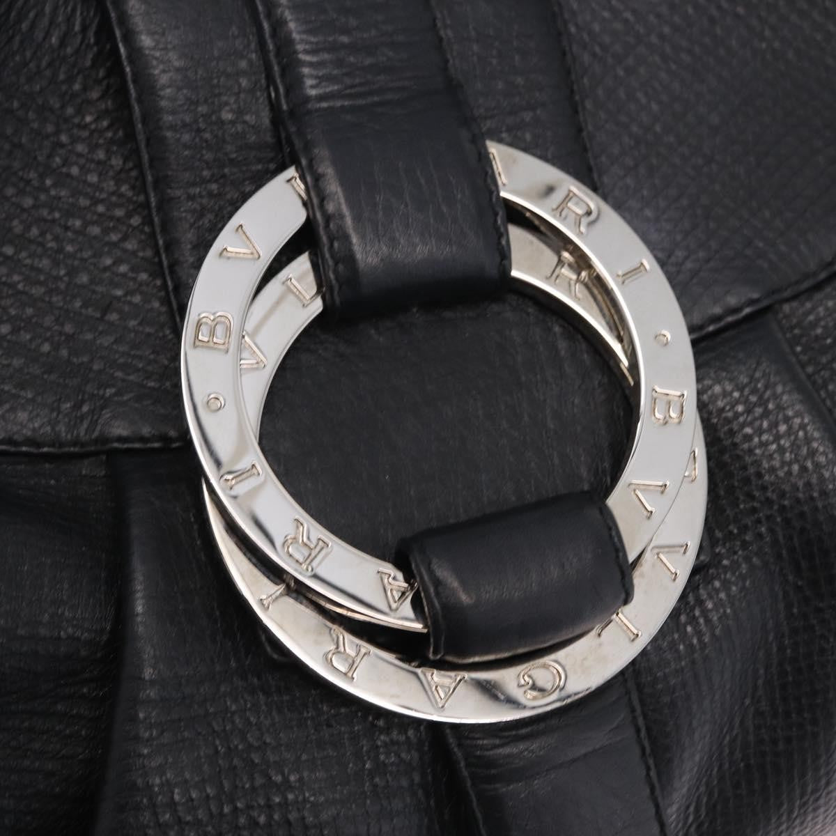 Bvlgari Chandra Hobo Leather, Black, Leather, Shoulder Bag