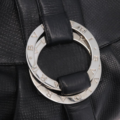 Bvlgari Chandra Hobo Leather, Black, Leather, Shoulder Bag