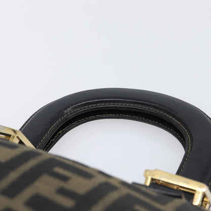 Fendi Vintage FF Handle Zucca Canvas, Brown, Canvas, Tote Bag