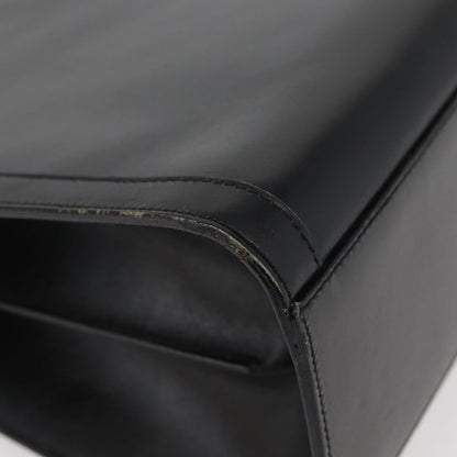Celine Top Handle Leather, Black, Leather, Handbag