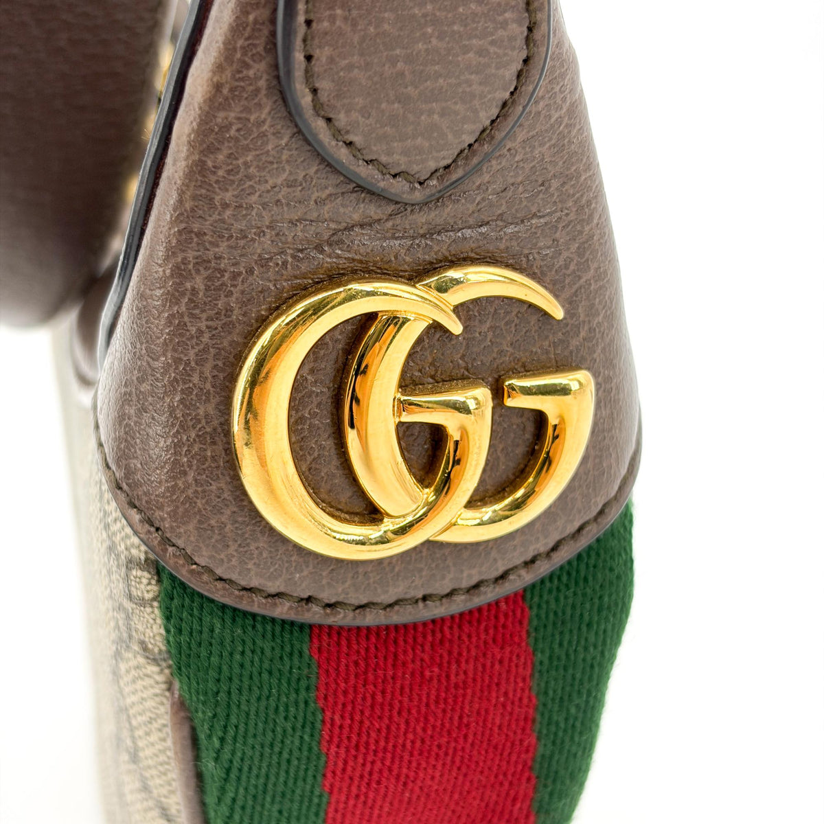 Gucci Ophidia Half Moon GG Coated Canvas, Brown, Canvas, Handbag