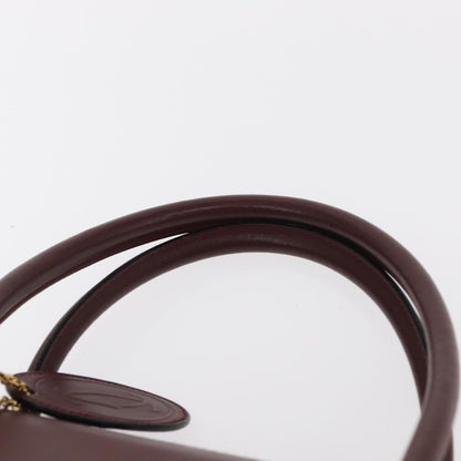 Cartier Must Line Leather, Burgundy, Leather, Handbag