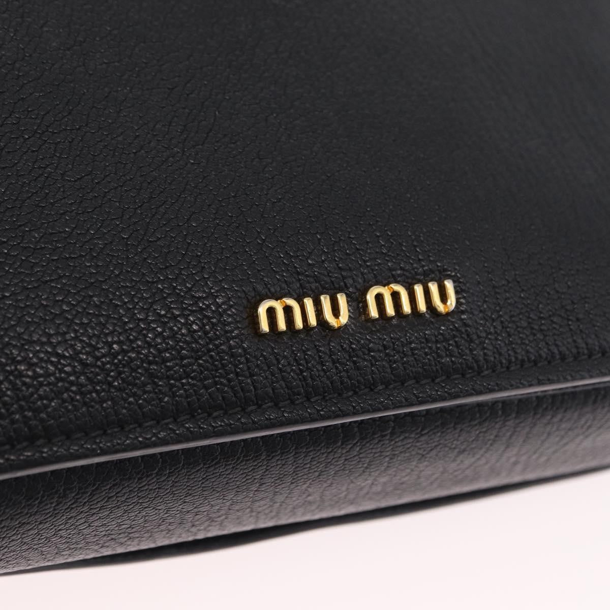 Miu Miu Shoulder Leather, Black, Leather, Shoulder Bag
