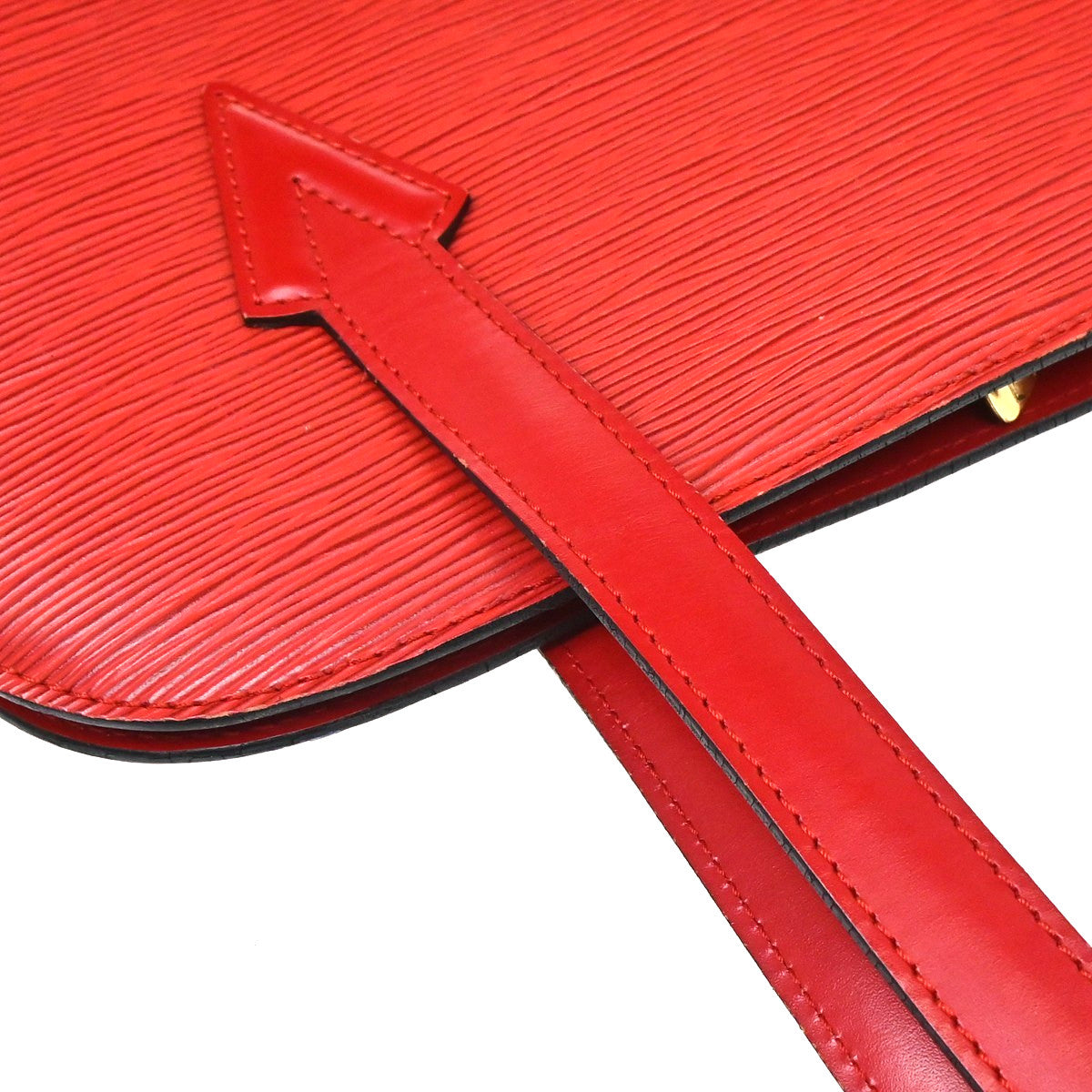 Louis Vuitton Lussac Epi Leather, Red, Leather, Handbag