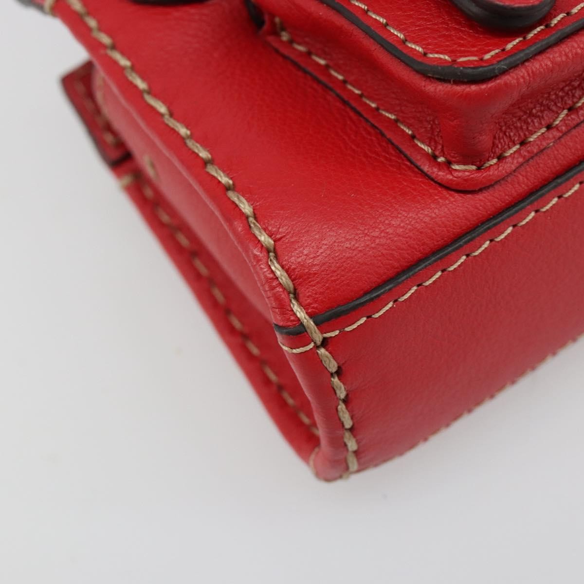 Chloe Edith Leather, Red, Leather, Clutch