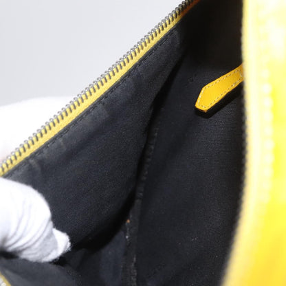 Fendi Zip Waist Zucca Embossed Leather, Yellow, Canvas, Handbag