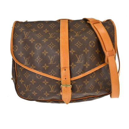 Louis Vuitton Saumur Monogram, Brown, Canvas, Shoulder Bag