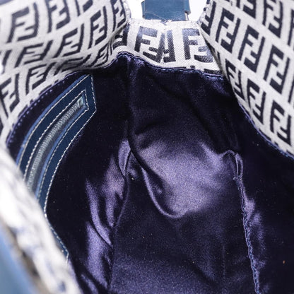 Fendi Baguette Zucchino Canvas, Navy, Canvas, Handbag