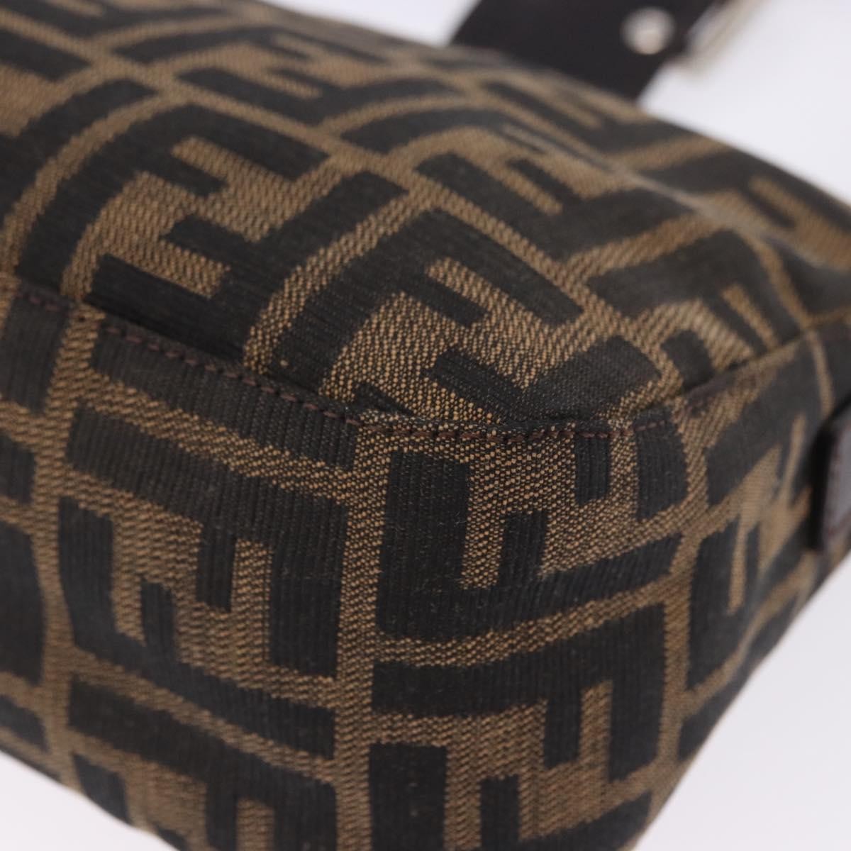 Fendi Baguette Pochette Zucca Canvas, Brown, Canvas, Clutch