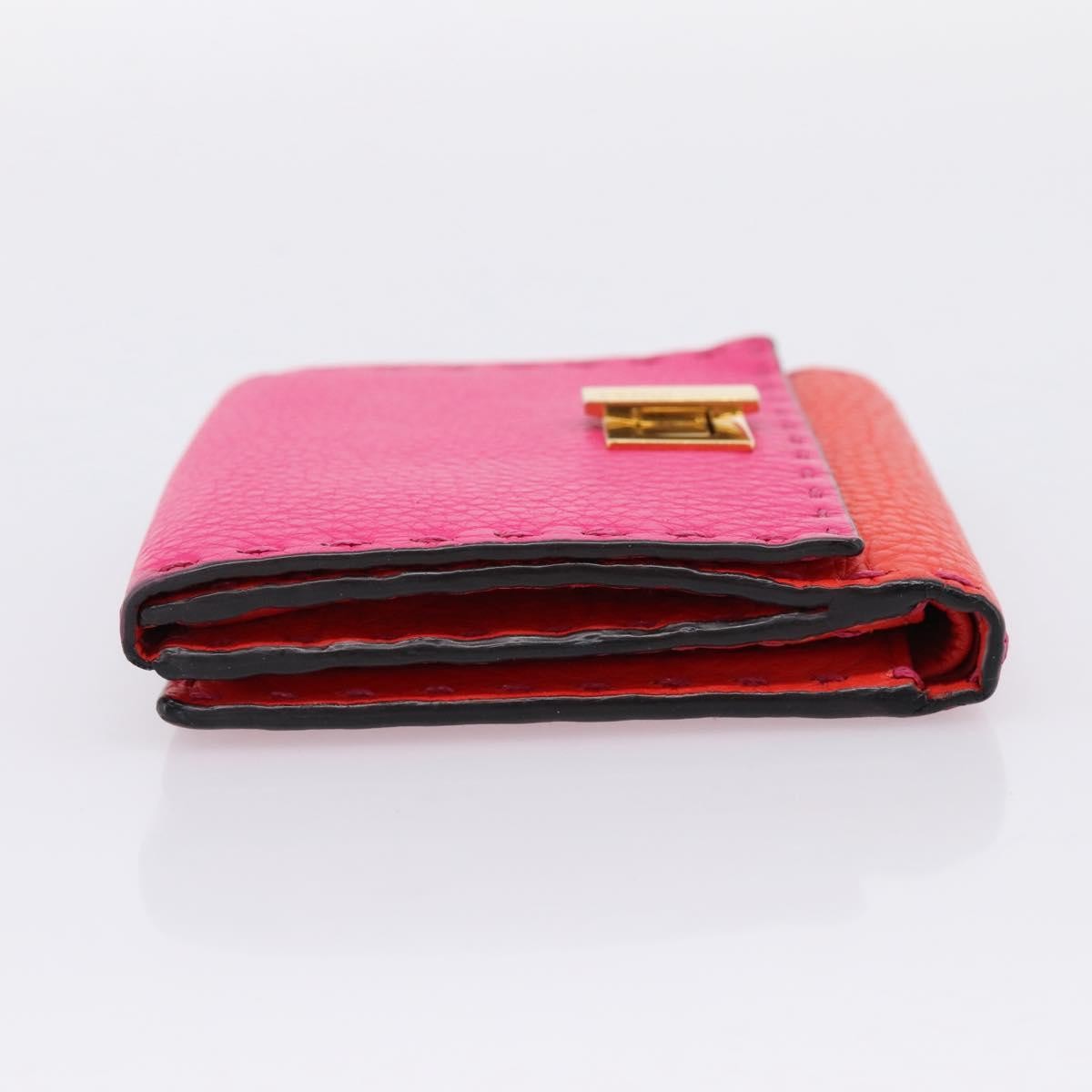 Fendi Selleria Peekaboo Leather, Pink, Leather, Wallet