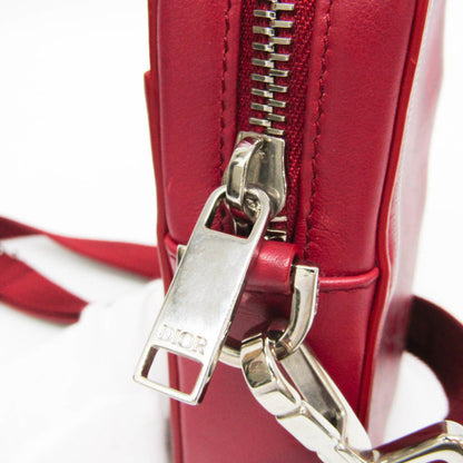 Christian Dior World Tour Zip Messenger Oblique Galaxy Leather, Red, Leather, Clutch