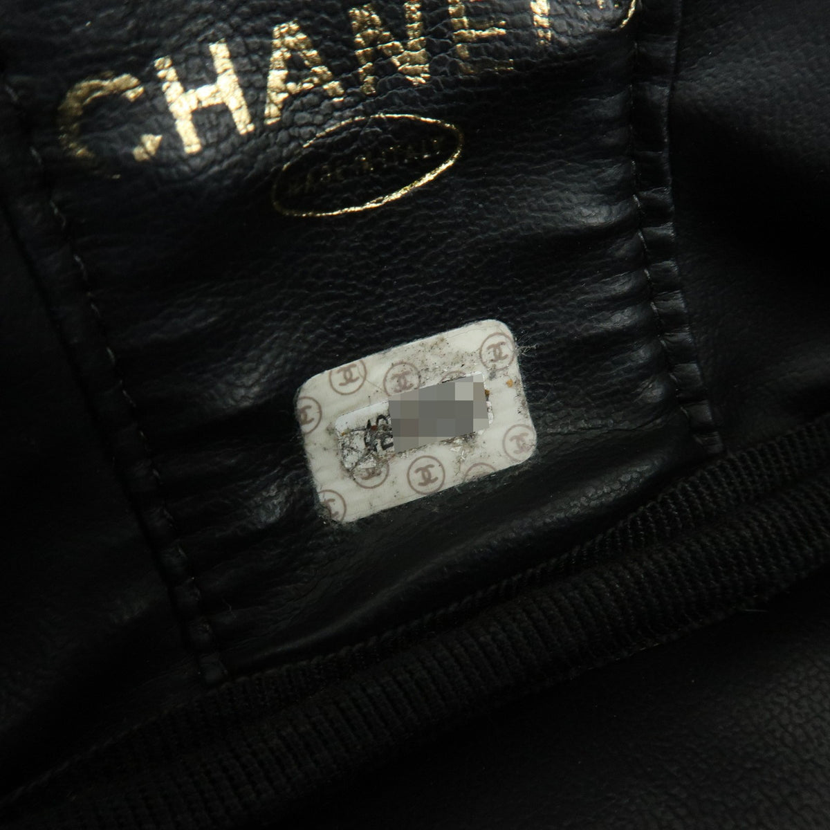Chanel Vintage Timeless Cosmetic Case Caviar, Black, Leather, Clutch