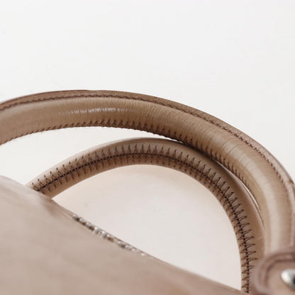 Miu Miu Bow Satchel Cervo Leather, Beige, Leather, Handbag
