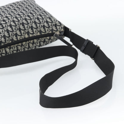 Christian Dior Vintage Trotter Messenger Diorissimo Canvas, Black, Canvas, Shoulder Bag
