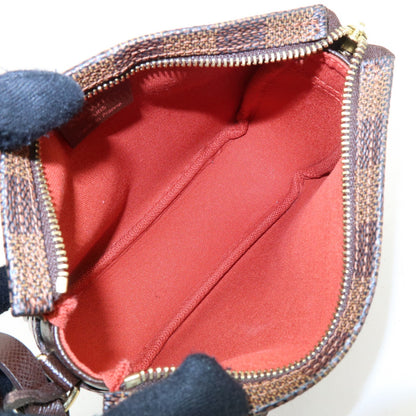 Louis Vuitton Trousse Make Up Damier, Brown, Canvas, Clutch