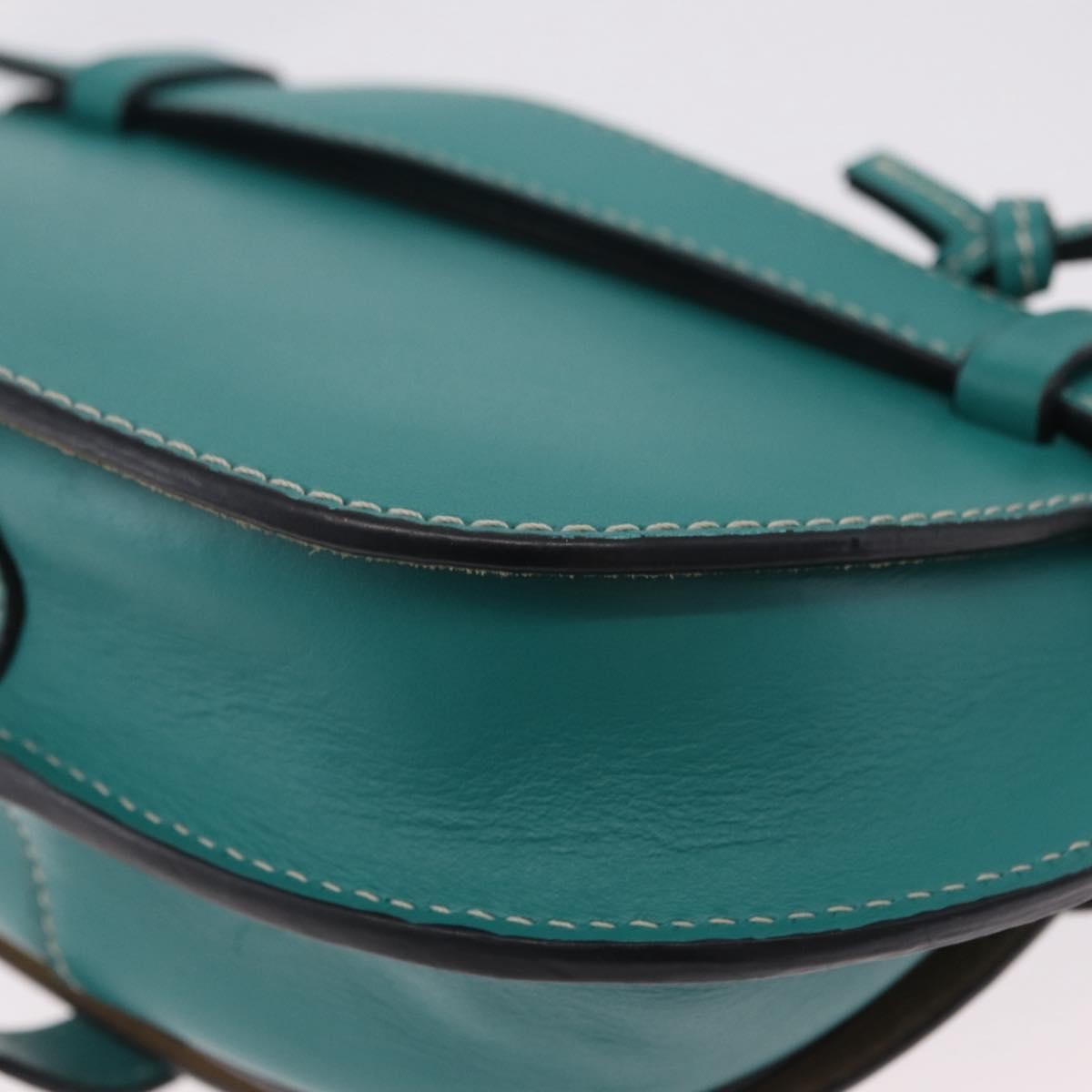 Loewe Gate Belt Leather, Green, Leather, Handbag