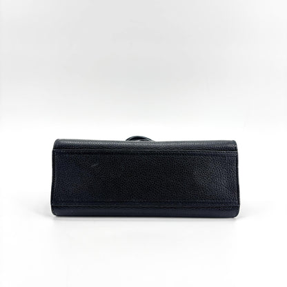 Gucci GG Marmont Top Handle Leather, Black, Leather, Handbag