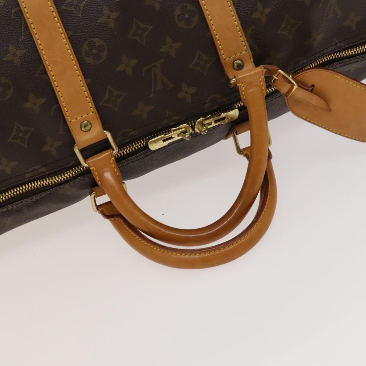 Louis Vuitton Keepall Bag Monogram Canvas, BROWN, CANVAS, Travel bag