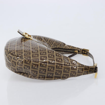 Fendi Zucchino Canvas Mamma Baguette Canvas, Brown, Canvas, Shoulder Bag