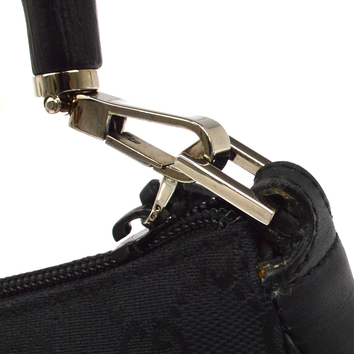 Gucci Bamboo Bullet GG Canvas, Black, Canvas, Handbag