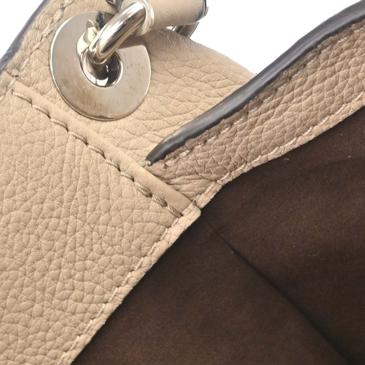 Louis Vuitton Mahina Monogram Leather, Beige, Leather, Shoulder Bag