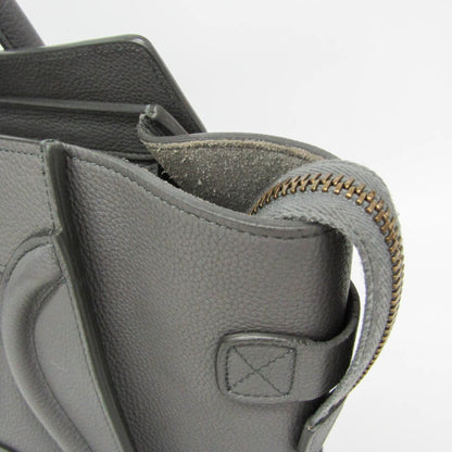 Celine Luggage Smooth Leather, Gray, Leather, Handbag