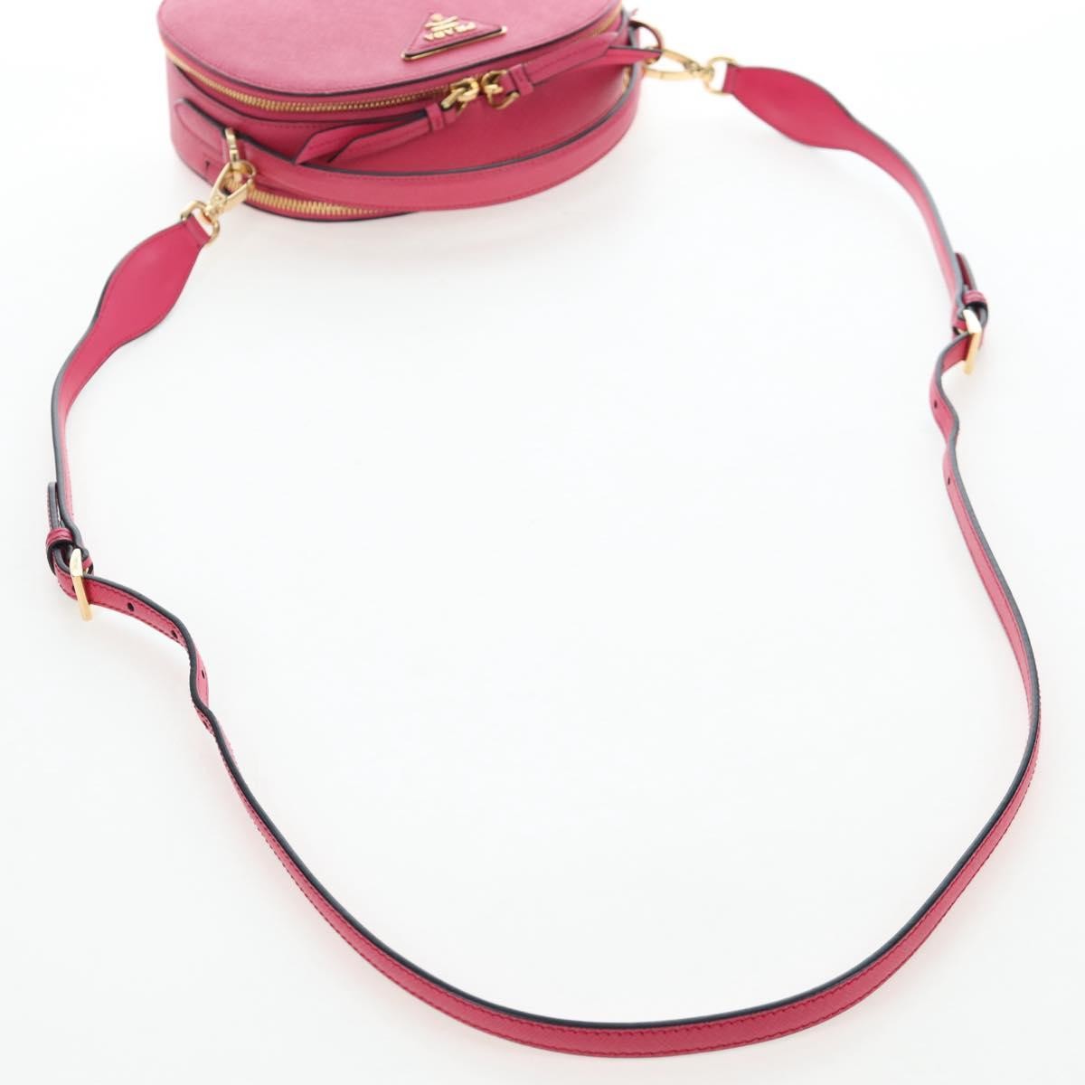 Prada Odette Top Handle Saffiano Leather, Pink, Leather, Handbag