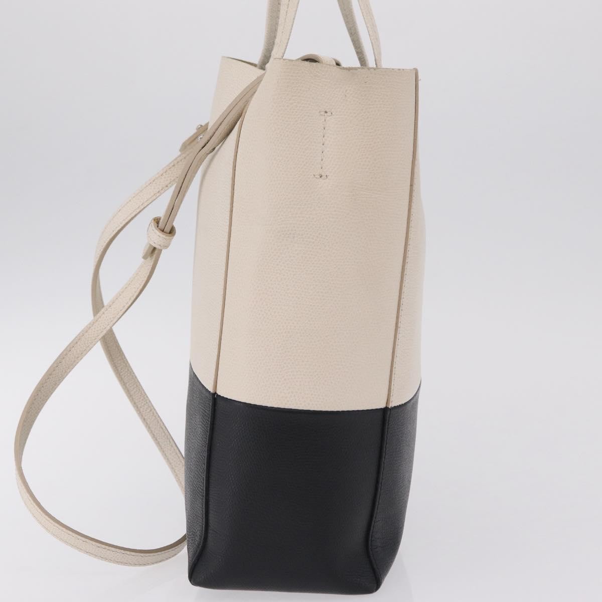 Celine Vertical Bi-Cabas Leather, Black, Leather, Tote Bag