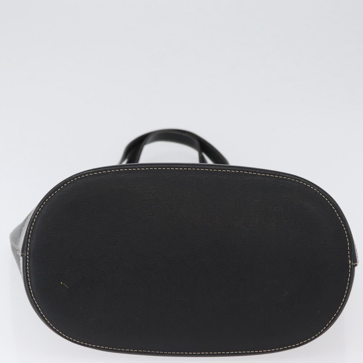 Burberry Vintage Vintage Check Coated Canvas, Black, Leather, Tote Bag