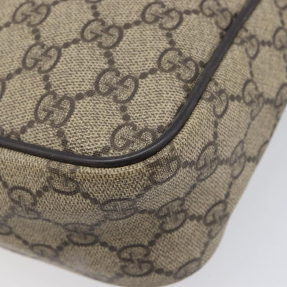 Gucci Front Zip Pocket Messenger GG Coated Canvas, Beige, Canvas, Shoulder Bag