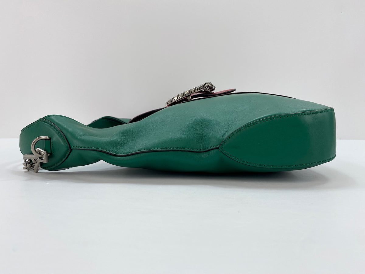 Gucci Dionysus Hobo Leather, Green, Leather, Shoulder Bag
