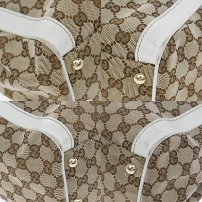 Gucci Trophy GG Canvas with Leather, Brown, Canvas, Tote Bag