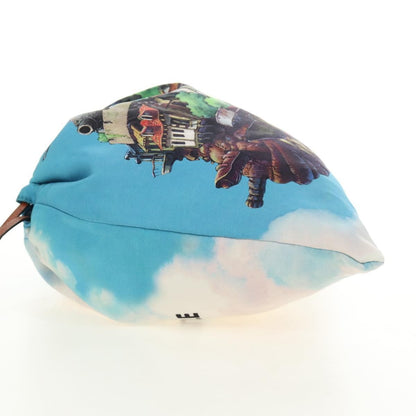 Loewe Paula Drawstring Printed Canvas, Blue, Canvas, Clutch