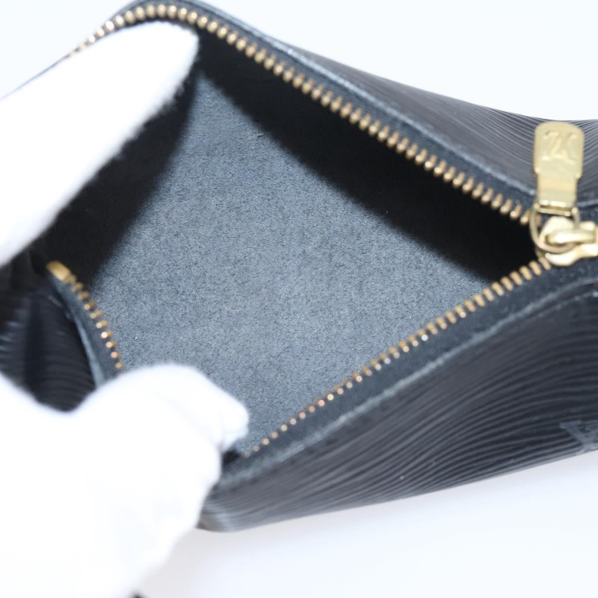 Louis Vuitton Soufflot Pochette Epi Leather, Black, Leather, Clutch