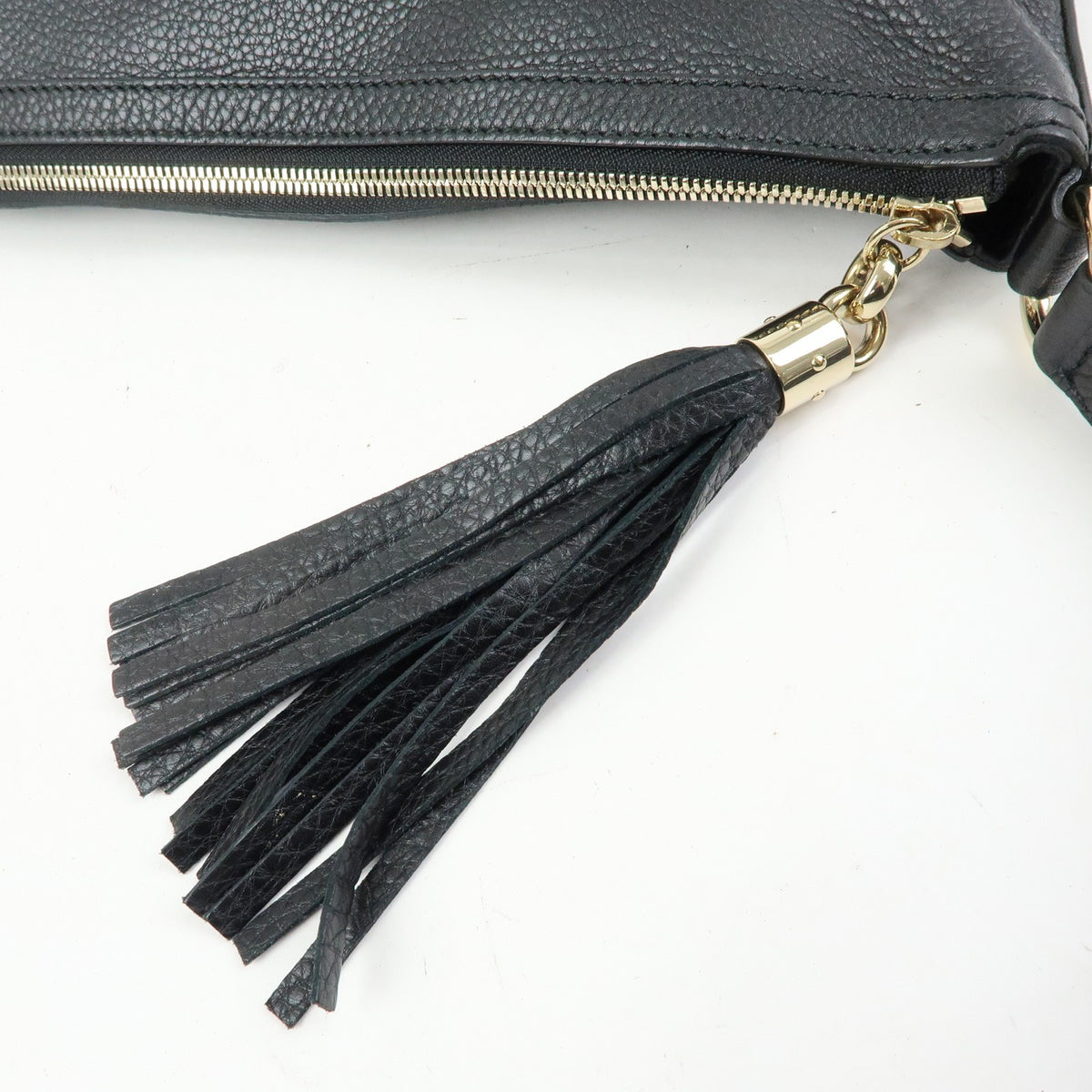Gucci Soho Messenger Leather, Black, Leather, Handbag